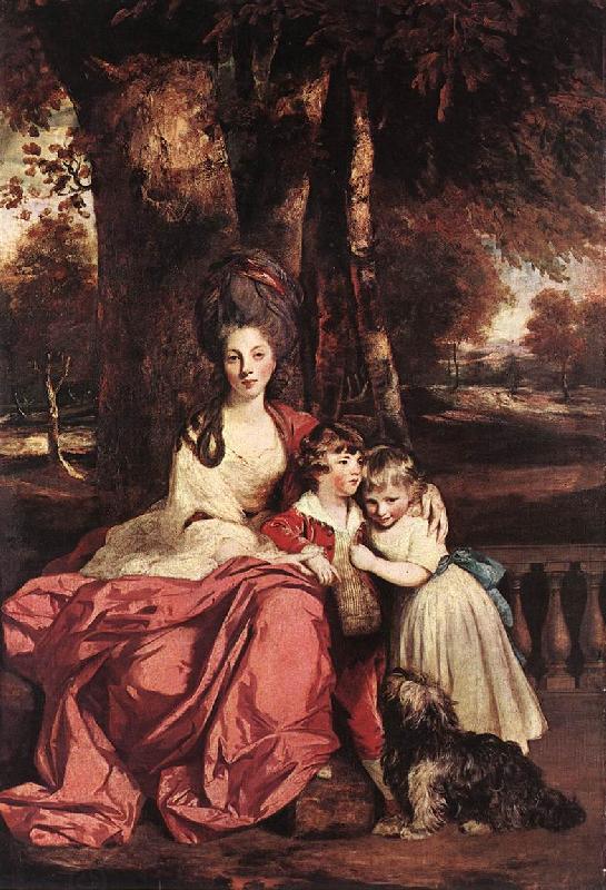 REYNOLDS, Sir Joshua Lady Elizabeth Delm and her Children China oil painting art
